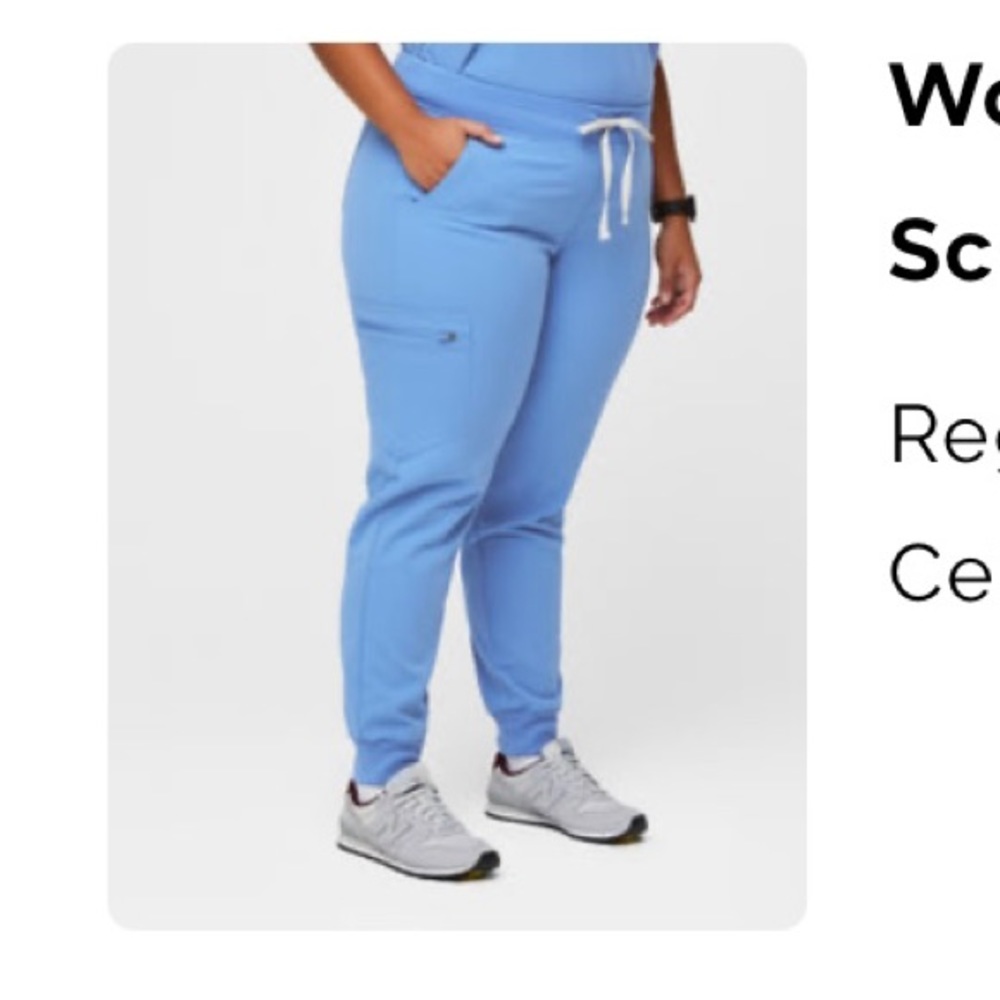 Figs scrubs ceil blue Zamora joggers size M